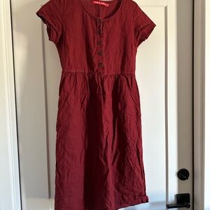 Pyne and Smith No. 11 Garnet Linen Dress